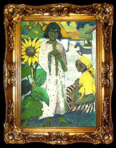 framed  Otto Mueller zigenare med solrosor, ta009-2
